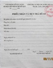 Phiếu biên nhận hồ sơ và hẹn trả kết quả